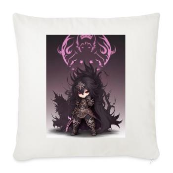 shadow fighter of hope - Throw Pillow Cover 17.5” x 17.5” - natural white - Front