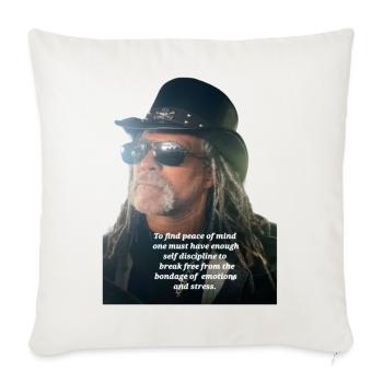 Peace of mind - Throw Pillow Cover 17.5” x 17.5” - natural white - Front