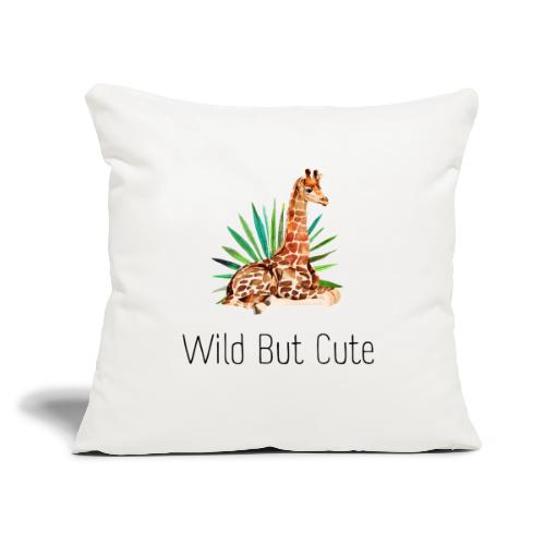 Wild but cute giraffe - Throw Pillow Cover 17.5” x 17.5”