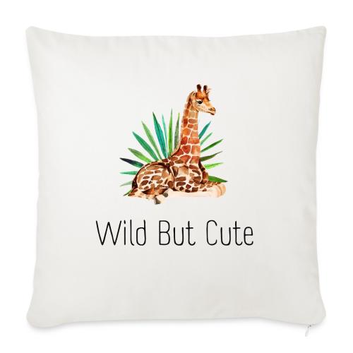Wild but cute giraffe - Throw Pillow Cover 17.5” x 17.5”