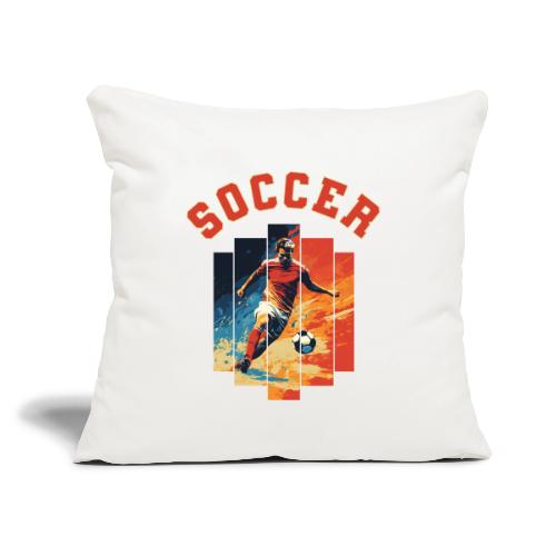 Soccer Spirit - Throw Pillow Cover 17.5” x 17.5”