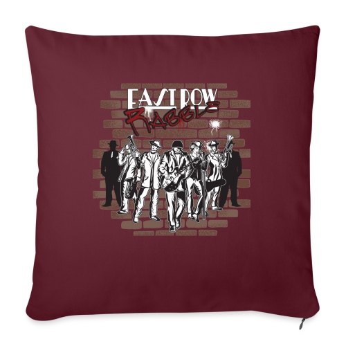 East Row Rabble - Throw Pillow Cover 17.5” x 17.5”