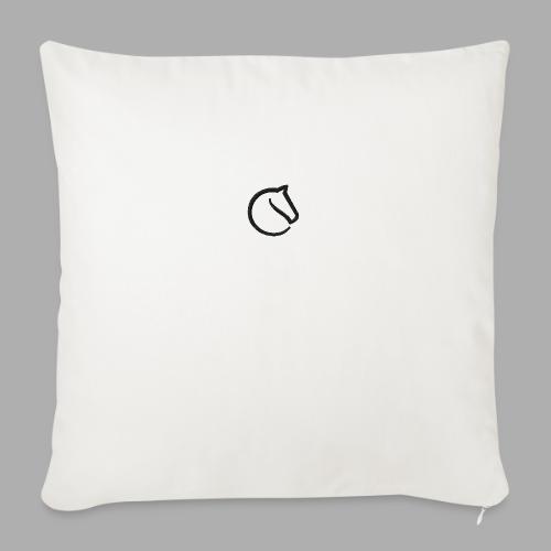 embroidered horsey! - Throw Pillow Cover 17.5” x 17.5”