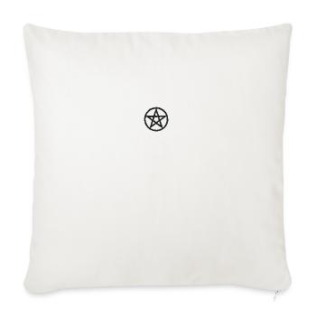 Star embroidered - Throw Pillow Cover 17.5” x 17.5” - natural white - Front