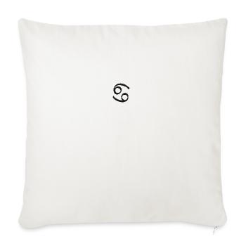 Cancer embroidered - Throw Pillow Cover 17.5” x 17.5” - natural white - Front