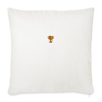 Trophy embroidered - Throw Pillow Cover 17.5” x 17.5” - natural white - Front
