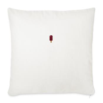 Magneta Icecream embroidered - Throw Pillow Cover 17.5” x 17.5” - natural white - Front
