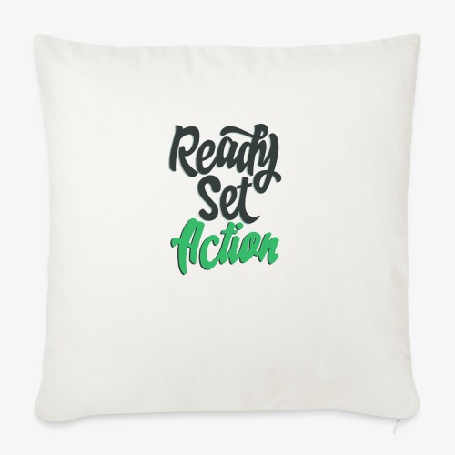 Ready.Set.Action! - Throw Pillow Cover 17.5” x 17.5”