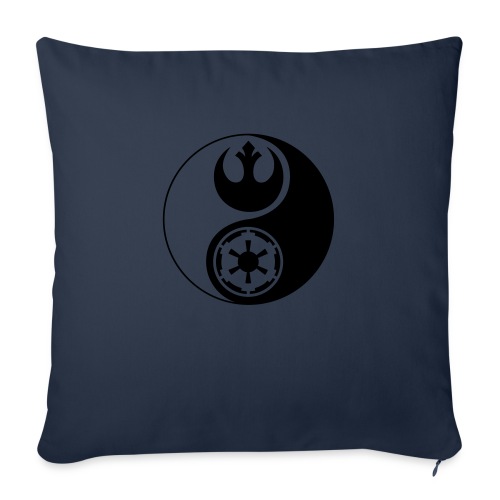 Star Wars Yin Yang 1-Color Dark - Throw Pillow Cover 17.5” x 17.5”