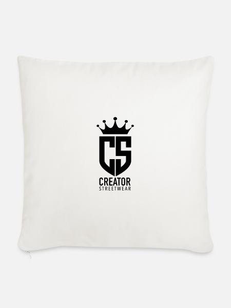 Guardian Angel - Throw Pillow Cover 17.5” x 17.5” - natural white - Back