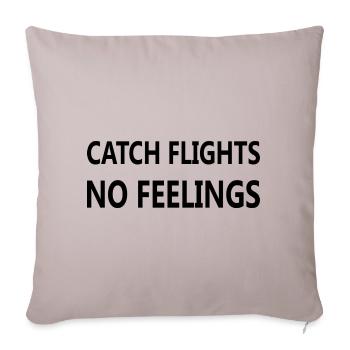 Abstract Cosmic Nebula Print - Throw Pillow Cover 17.5” x 17.5” - light taupe - Front
