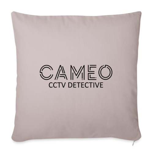 CAMEO CCTV Detective (Black Logo) - Throw Pillow Cover 17.5” x 17.5”