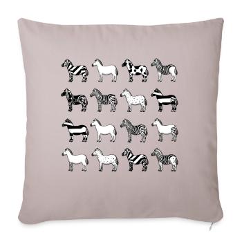 Zebra pattern - Throw Pillow Cover 17.5” x 17.5” - light taupe - Front