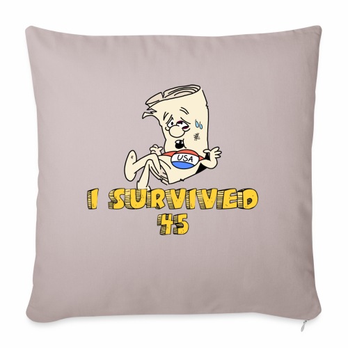 I Survived 45 - Throw Pillow Cover 17.5” x 17.5”