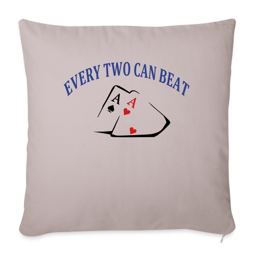 Man Beat the aces - Throw Pillow Cover 17.5” x 17.5”