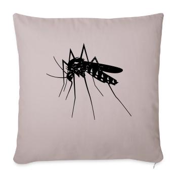 Mosquito - Throw Pillow Cover 17.5” x 17.5” - light taupe - Front