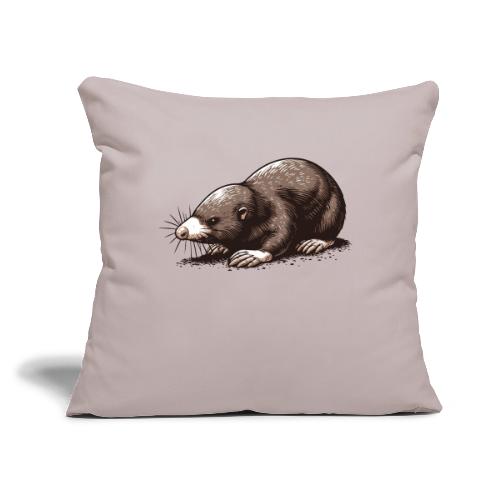 Mole - Throw Pillow Cover 17.5” x 17.5”