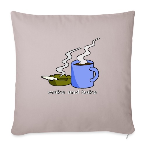 wake and bake - Throw Pillow Cover 17.5” x 17.5”
