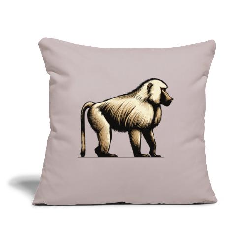 Baboon - Throw Pillow Cover 17.5” x 17.5”