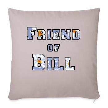 Friend of Bill daisy - Throw Pillow Cover 17.5” x 17.5” - light taupe - Front