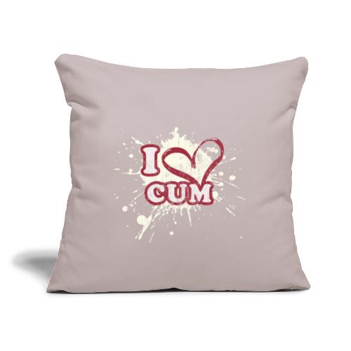 I Heart Cum (Splatter) - Throw Pillow Cover 17.5” x 17.5”