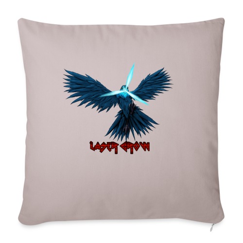 Laser Crow - Throw Pillow Cover 17.5” x 17.5”