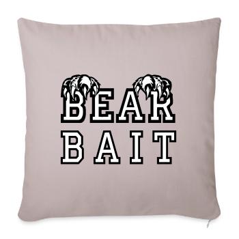 Gay Bear Bait Pride - Subgroup LGBTQ Community - Throw Pillow Cover 17.5” x 17.5” - light taupe - Front