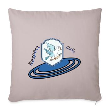 Respect Calls - Throw Pillow Cover 17.5” x 17.5” - light taupe - Front