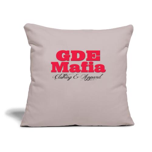 GDE Mafia logo RED - GDE Mafia - Throw Pillow Cover 17.5” x 17.5”