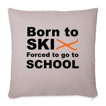 ski - Throw Pillow Cover 17.5” x 17.5” - light taupe - Front