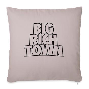 Big Rich Town - Throw Pillow Cover 17.5” x 17.5” - light taupe - Front