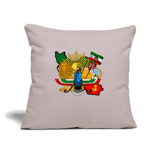 Greater Iran - Throw Pillow Cover 17.5” x 17.5”