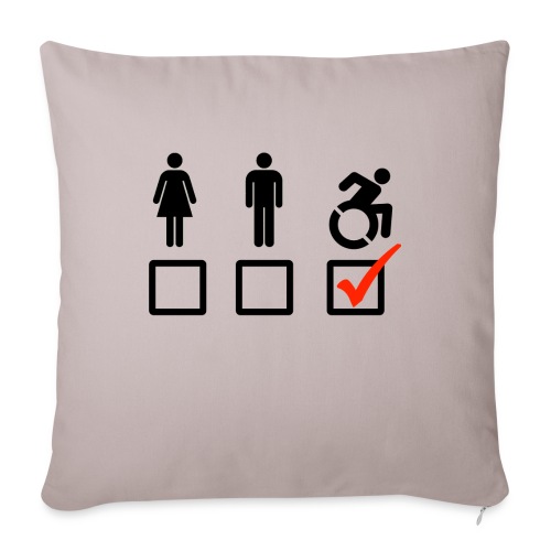 A wheelchair user is also suitable - Throw Pillow Cover 17.5” x 17.5”