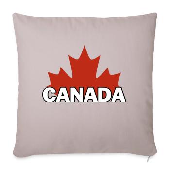 Canada - Throw Pillow Cover 17.5” x 17.5” - light taupe - Front