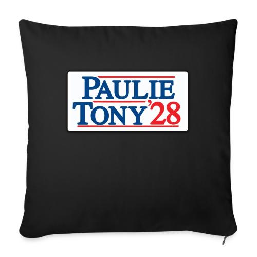 Paulie and Tony for Co-President 2028 - Throw Pillow Cover 17.5” x 17.5”