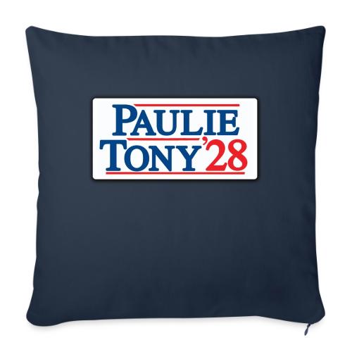Paulie and Tony for Co-President 2028 - Throw Pillow Cover 17.5” x 17.5”