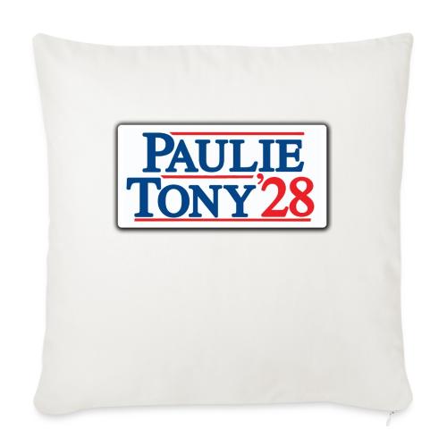 Paulie and Tony for Co-President 2028 - Throw Pillow Cover 17.5” x 17.5”