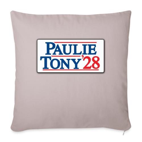 Paulie and Tony for Co-President 2028 - Throw Pillow Cover 17.5” x 17.5”