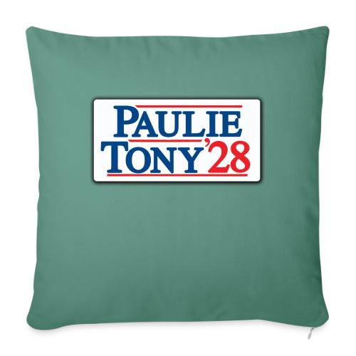 Paulie and Tony for Co-President 2028 - Throw Pillow Cover 17.5” x 17.5”