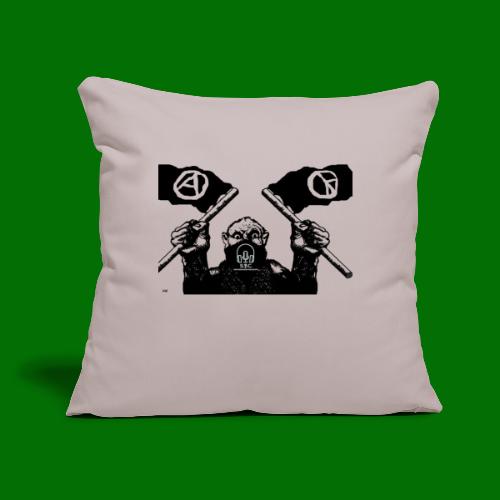 anarchy and peace - Throw Pillow Cover 17.5” x 17.5”