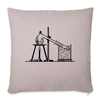 Distillation 2 - Throw Pillow Cover 17.5” x 17.5” - light taupe - Front