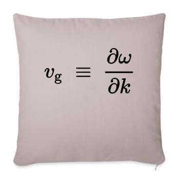 Group Velocity Of Wave Packets - Throw Pillow Cover 17.5” x 17.5” - light taupe - Front