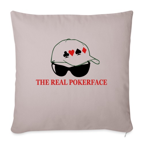 pokerface1 - Throw Pillow Cover 17.5” x 17.5”