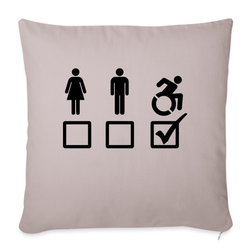 A wheelchair user is also suitable - Throw Pillow Cover 17.5” x 17.5”