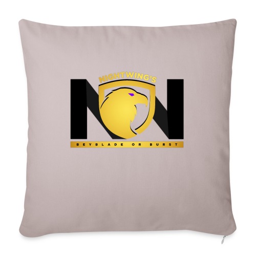 Nightwing GoldxBLK Logo - Throw Pillow Cover 17.5” x 17.5”