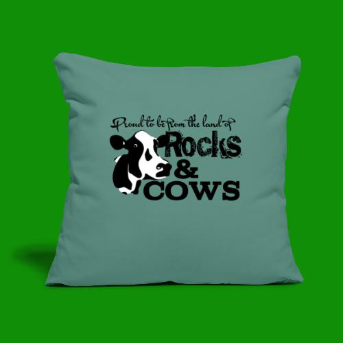 Rocks & Cows Proud - Throw Pillow Cover 17.5” x 17.5”