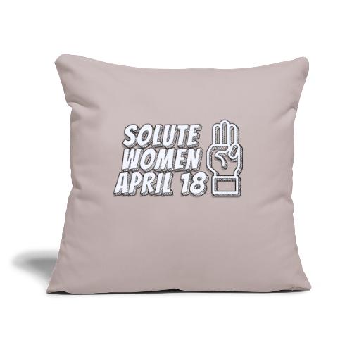 Solute Women April 18 - Throw Pillow Cover 17.5” x 17.5”