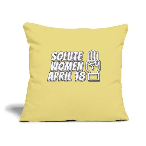 Solute Women April 18 - Throw Pillow Cover 17.5” x 17.5”