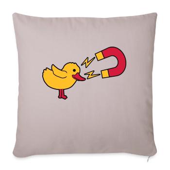 Chick magnet womanizer logo - Throw Pillow Cover 17.5” x 17.5” - light taupe - Front