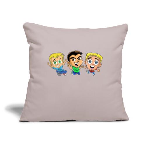 HobbyKids as Cartoons! - Throw Pillow Cover 17.5” x 17.5”